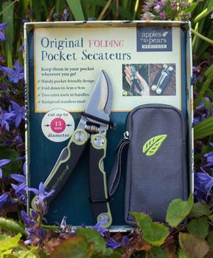 Folding Pocket Secateurs with Pouch