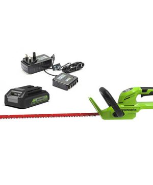 24V Hedge Trimmer with Battery & Charger
