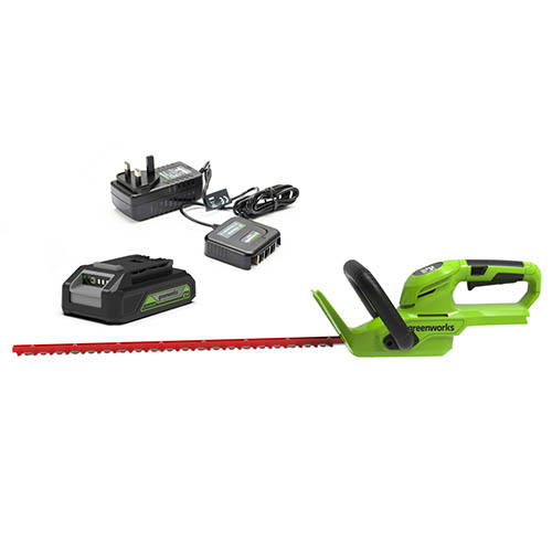 24V Hedge Trimmer with Battery & Charger