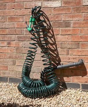 30m Coil Hose with Spray Gun and Tap Connector