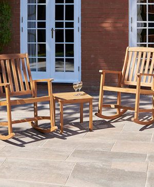 3pce Kingswood Rocking Chair Set in Natural