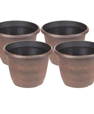 4 x Acorn Planters&nbsp;25cm (10in) Copper-Tone