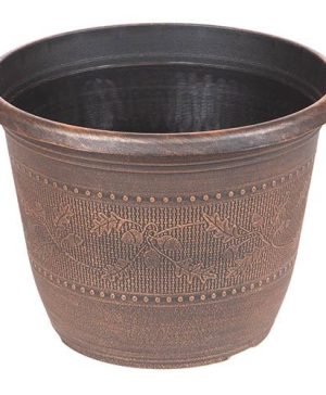 Acorn Round Planter 25cm (10in) Copper-Tone
