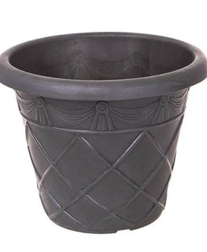 Aged Black Tuscany Roman Planter