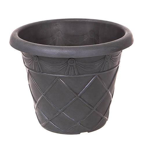 Aged Black Tuscany Roman Planter