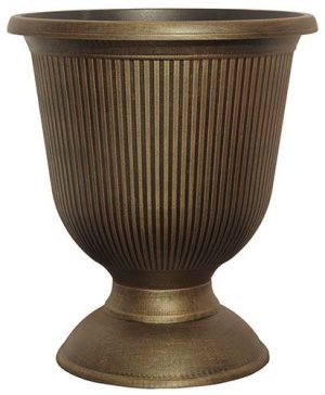 Black and Bronze Vertical Urn