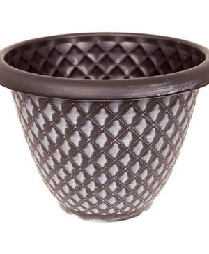 Black and Silver Pinecone Planter