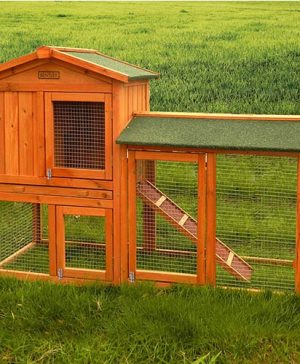 Charles Bentley Premium 2 Storey Wooden Guinea Pig/Rabbit Hutch