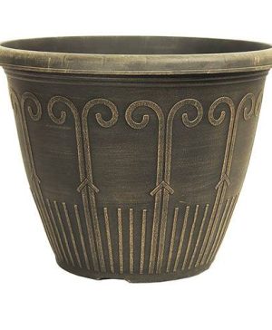 Cocoa Gold Art Deco Planter