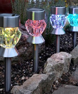 Crystal Stainless Steel Light - 4 Pack