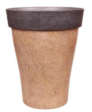 Diablo Round Planter 43.5cm (17in) Brown
