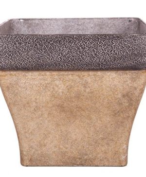 Diablo Square Planter 36cm (14in) Brown
