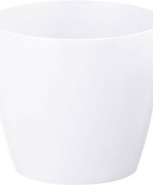 Glossy Pearl-White Cachepot 21cm