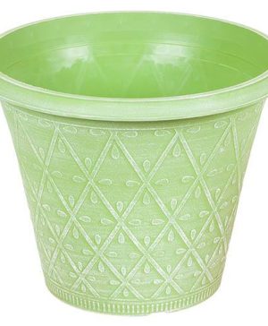Green Prisma Round Planter