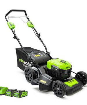 Greenworks 46cm 40v Walk Behind Mower Self Propelled with 2 x 2Ah Batteries and Charger