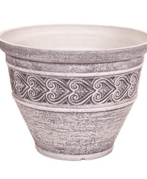 Heart Round Planter 40cm (15.75in) Washed Granite