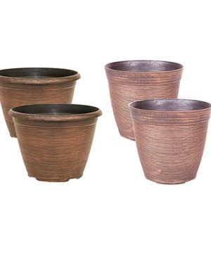Helix Set of 4 Planters 25cm (10in) Warm Copper