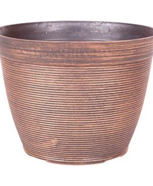 Helix Tall Round Planter 25cm (10in) Warm Copper