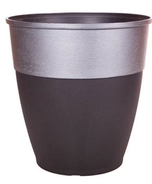 Hendrix Tall Round Planter 46cm (18in) Pewter Top