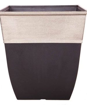 Hendrix Tall Square Planter 43cm (17in) Champagne Top