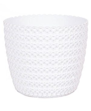 Jersey White Cachepot 14cm Potcover