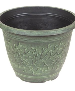 Linden Round Planter 28cm (11in) Verdigris