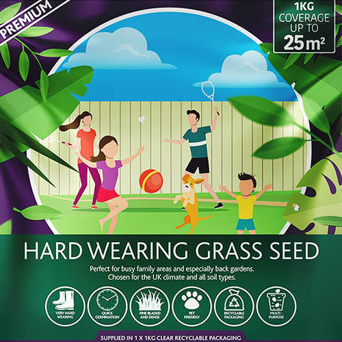 Multi-Purpose & Hardwearing Grass Seed Mix - Back Lawn
