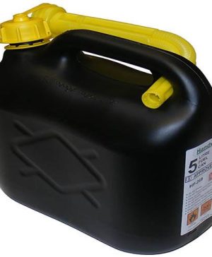Plastic Petrol Can 5 Litre - Black