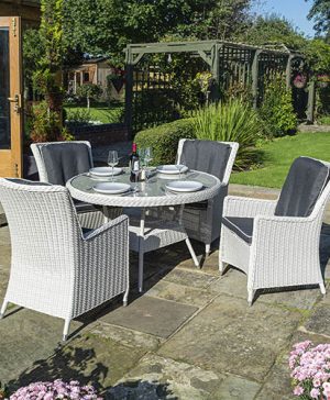 Prestbury 4 Seater Dining Set Putty Grey