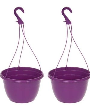 Purple Hanging Baskets - Pair