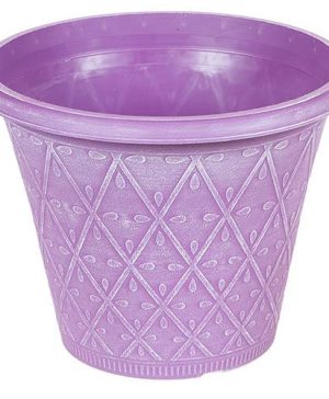 Purple Prisma Round Planter