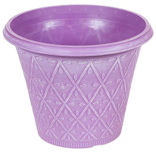Purple Prisma Round Planter