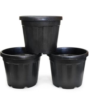 Set of 3 x 30L Black GRO Planters