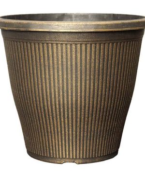 Vertical Tall Round Planter 30cm (12in) Black Bronze