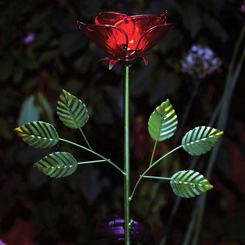 Solar Rose Stake Light