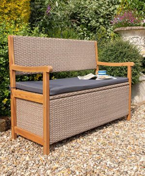 Alderley Rattan Storage Bench - Natural