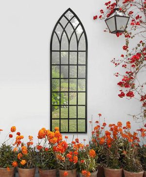 Somersham Large Garden Mirror-Black