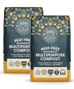 Twin Pack RocketGro Peat-Free BlackGold Multi-Purpose Compost 50L