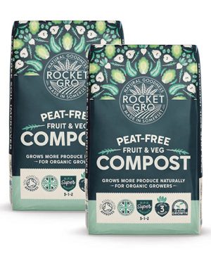 Twin Pack RocketGro Peat-Free Fruit & Vegetable Compost 50L