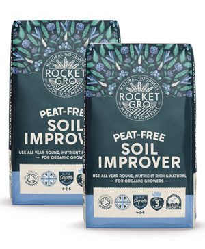 Twin Pack RocketGro Peat-Free Soil Improver 50L